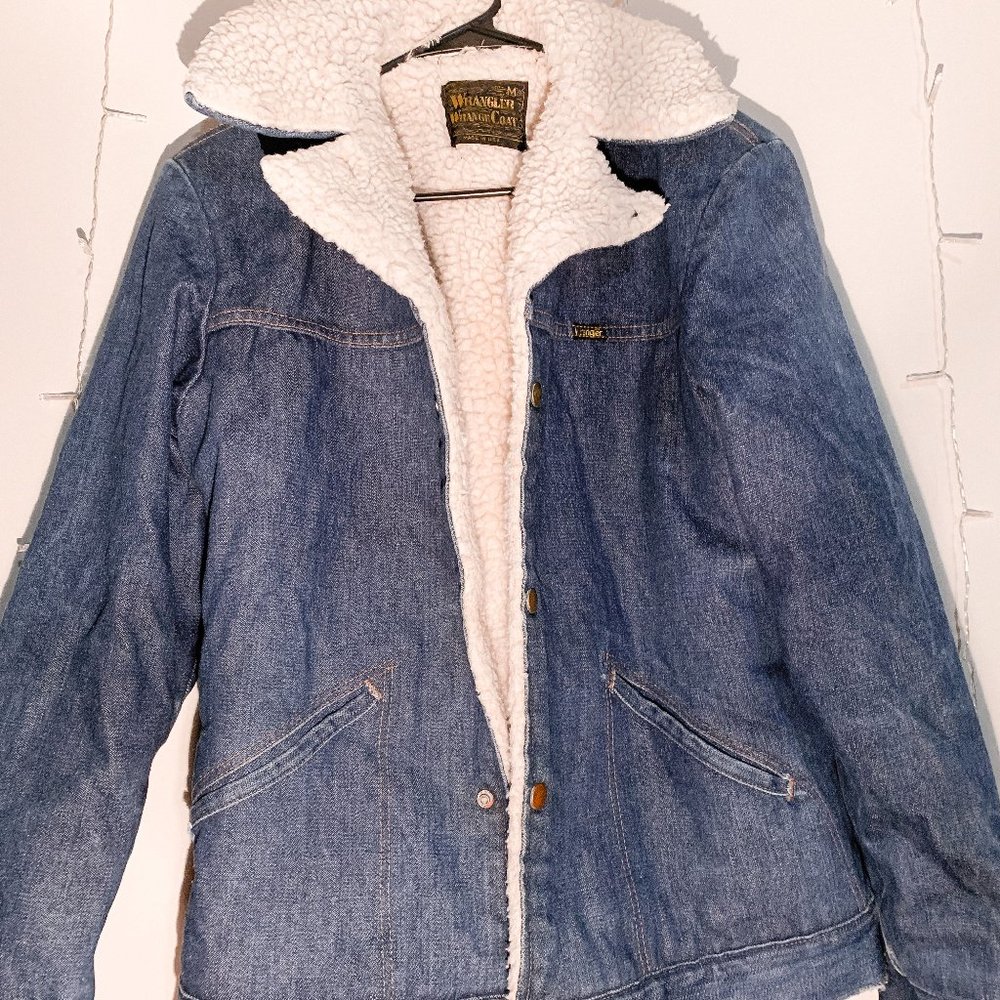 70s Wrangler Wrange Sherpa Lined Denim Coat